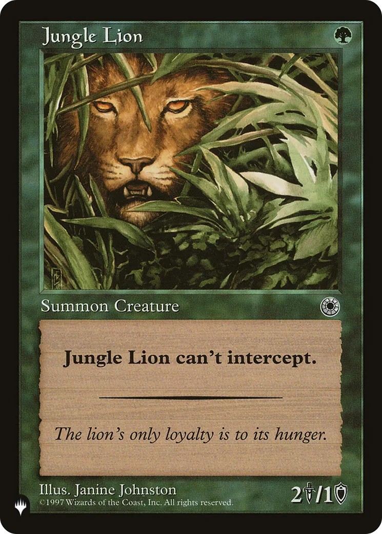Jungle Lion — The List — Magic: The Gathering