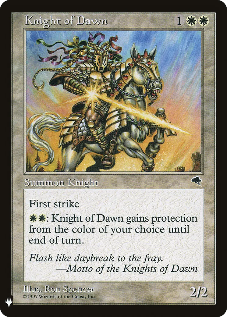Knight of Dawn — The List — Magic: The Gathering