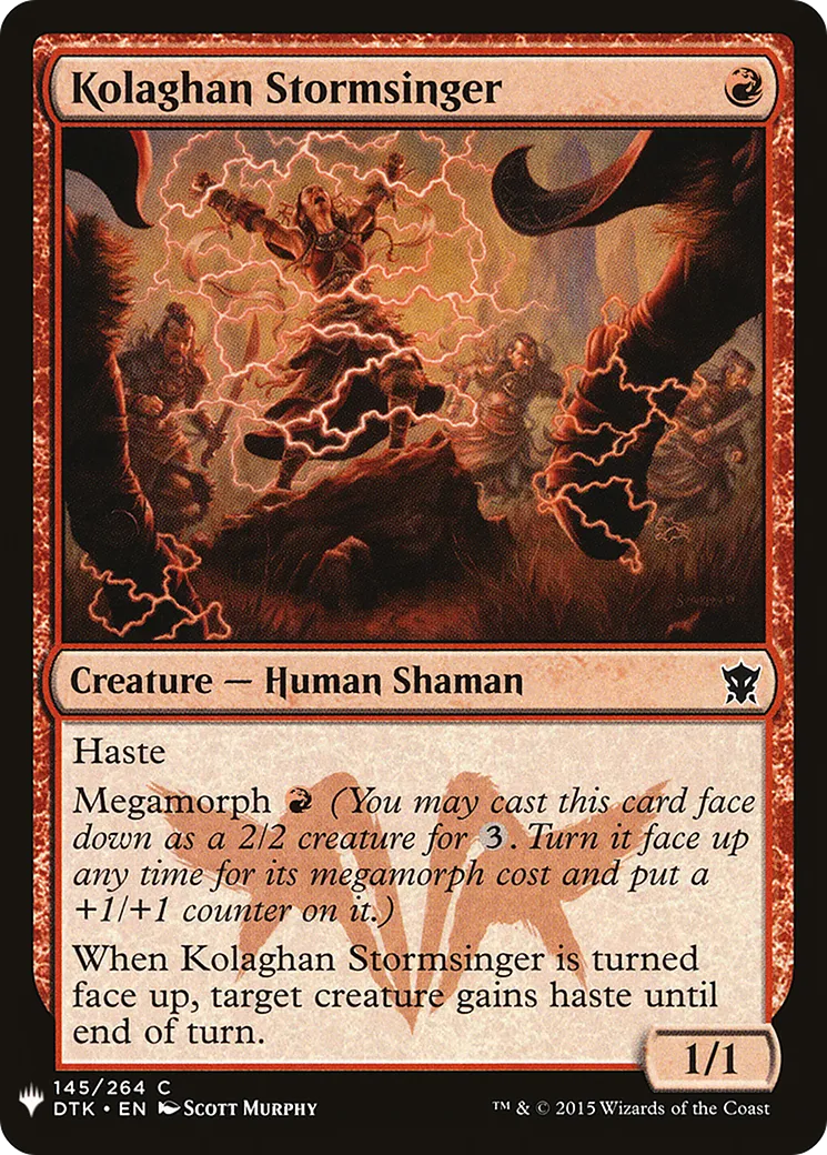 Chanteuse d'orage de Kolaghan — The List — Magic: The Gathering