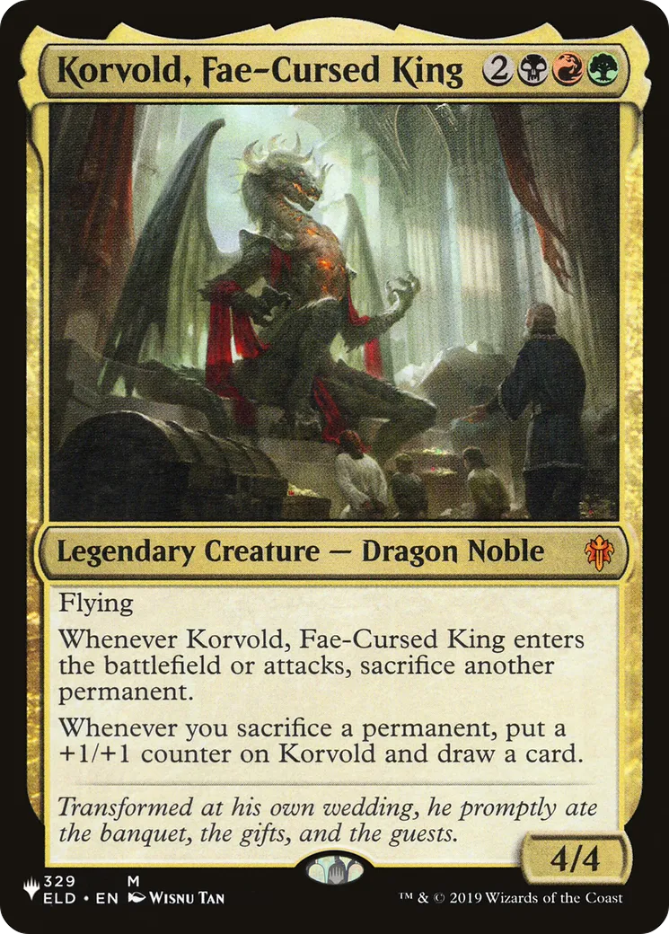 Korvold, roi maudit par les fæs — The List — Magic: The Gathering