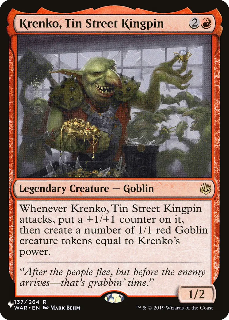 Krenko, Tin Street Kingpin — The List — Magic: The Gathering