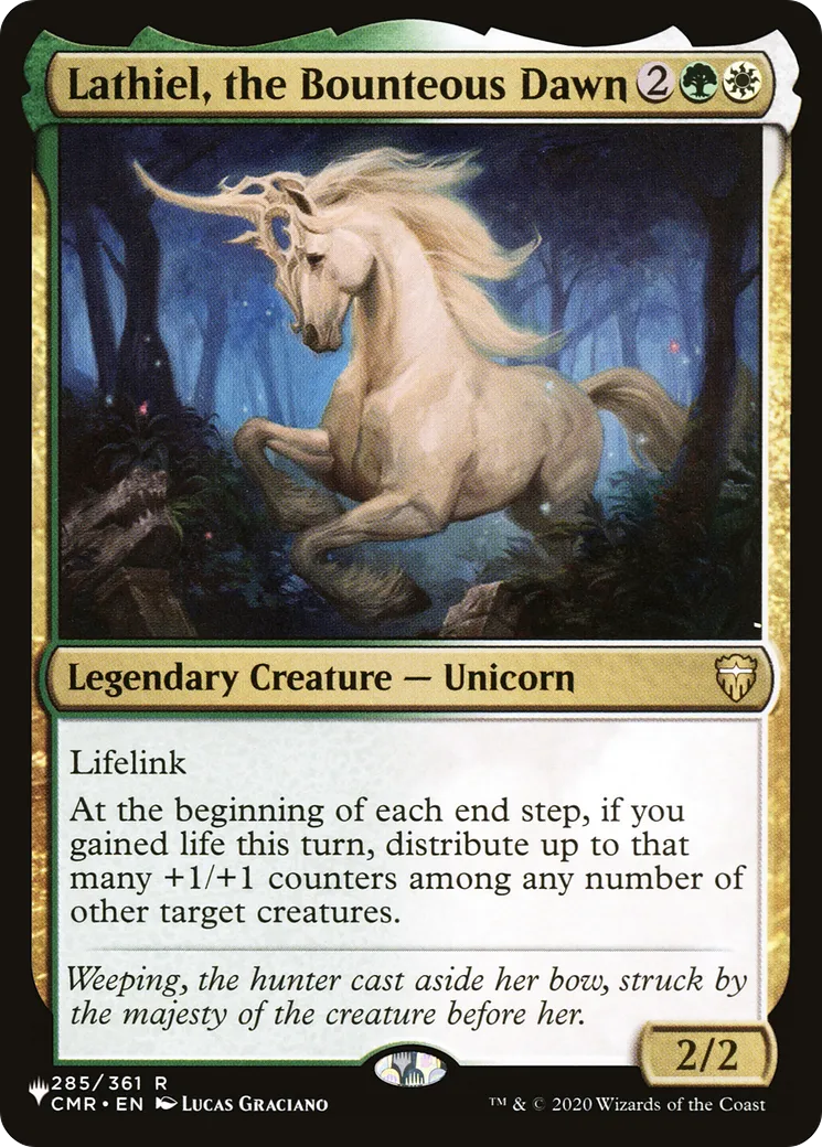 Lathiel, l'Aube de générosité — The List — Magic: The Gathering