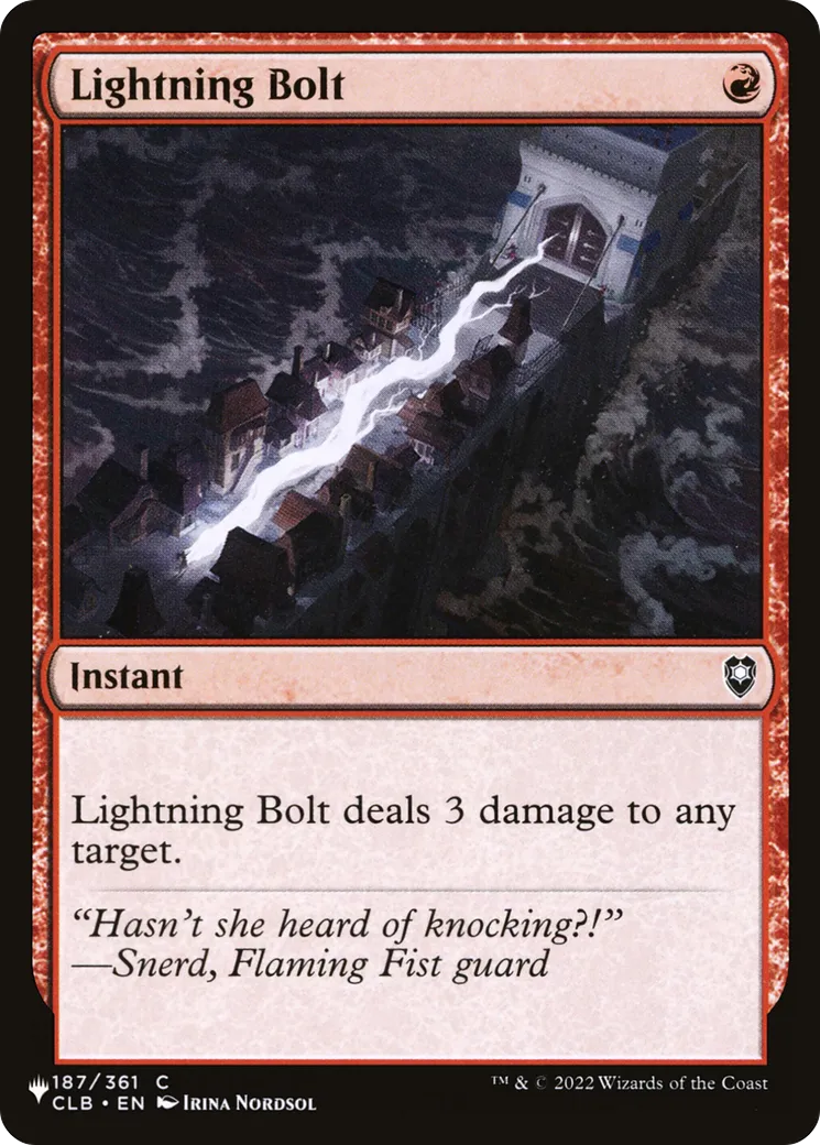 Lightning Bolt — The List — Magic: The Gathering