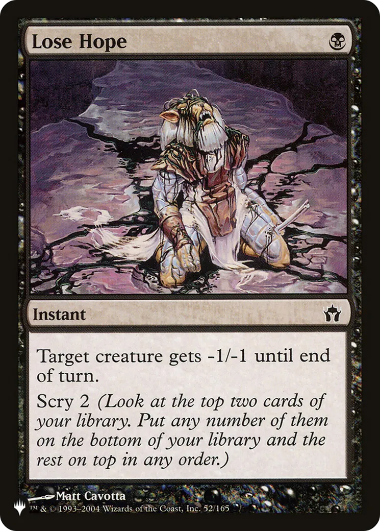 Perdre espoir — The List — Magic: The Gathering
