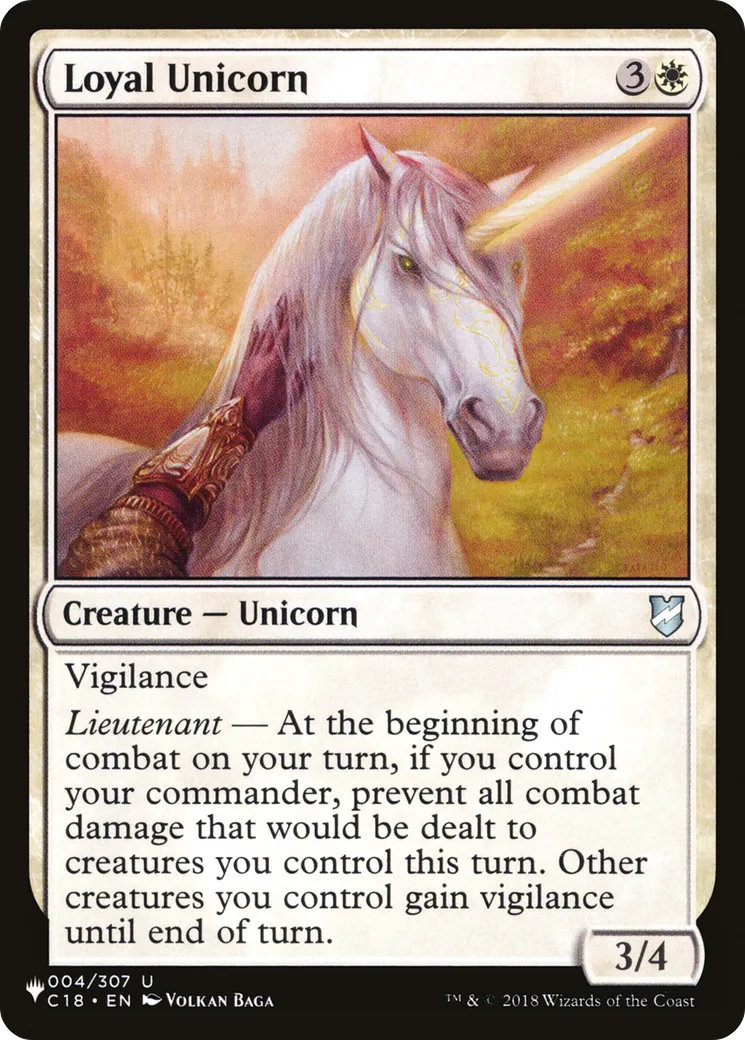 Licorne loyale — The List — Magic: The Gathering