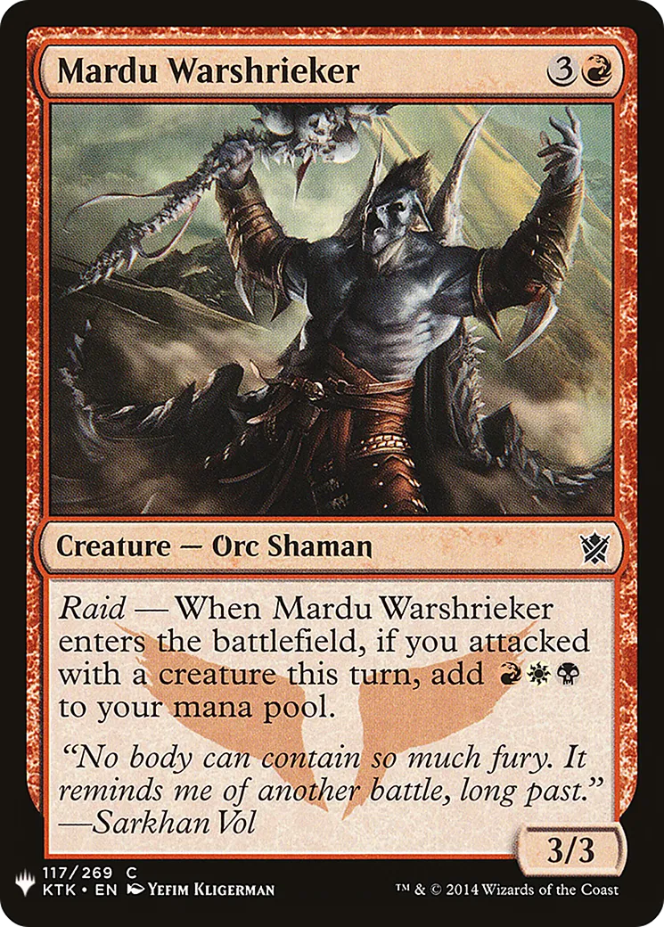Mardu Warshrieker — The List — Magic: The Gathering