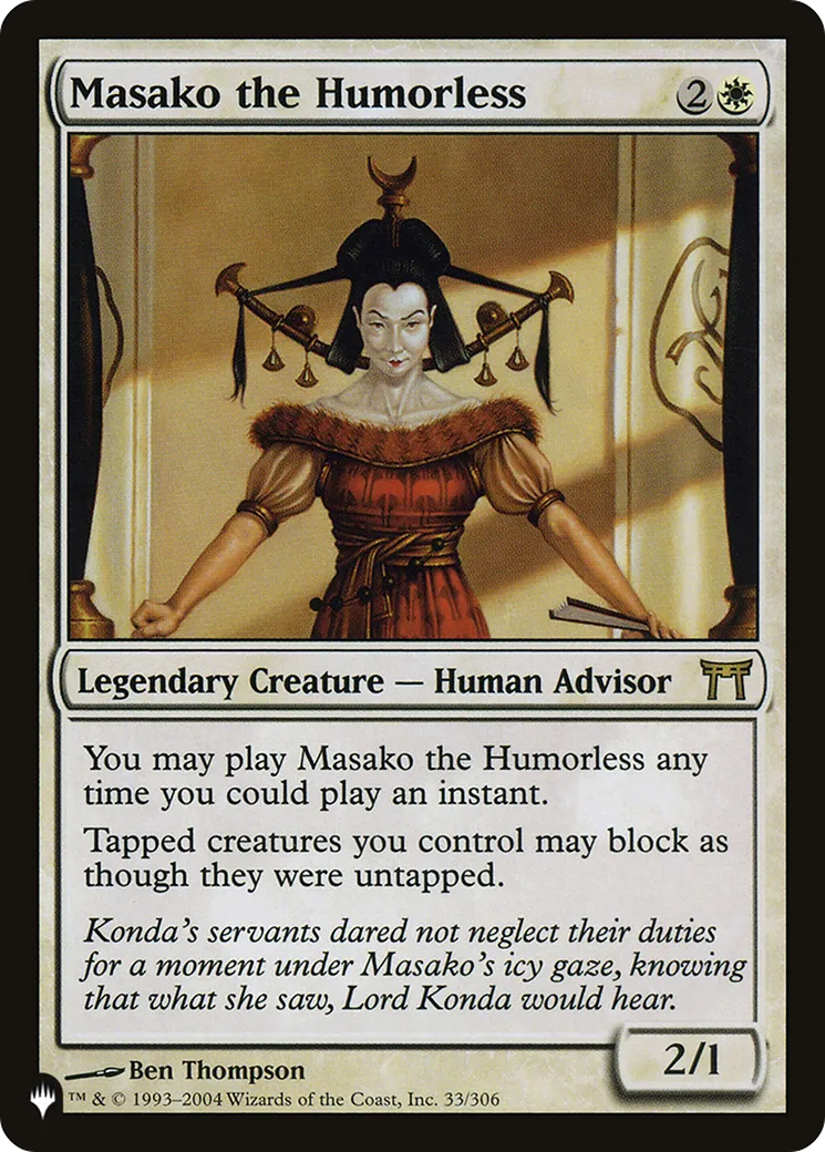 Masako the Humorless — The List — Magic: The Gathering