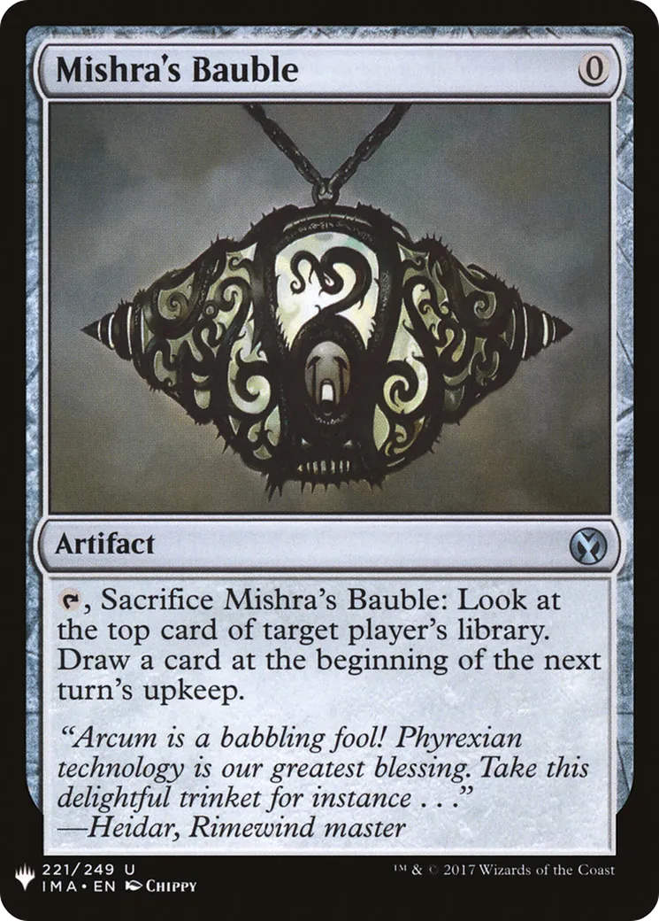 Mishra's Bauble — The List — Magic: The Gathering