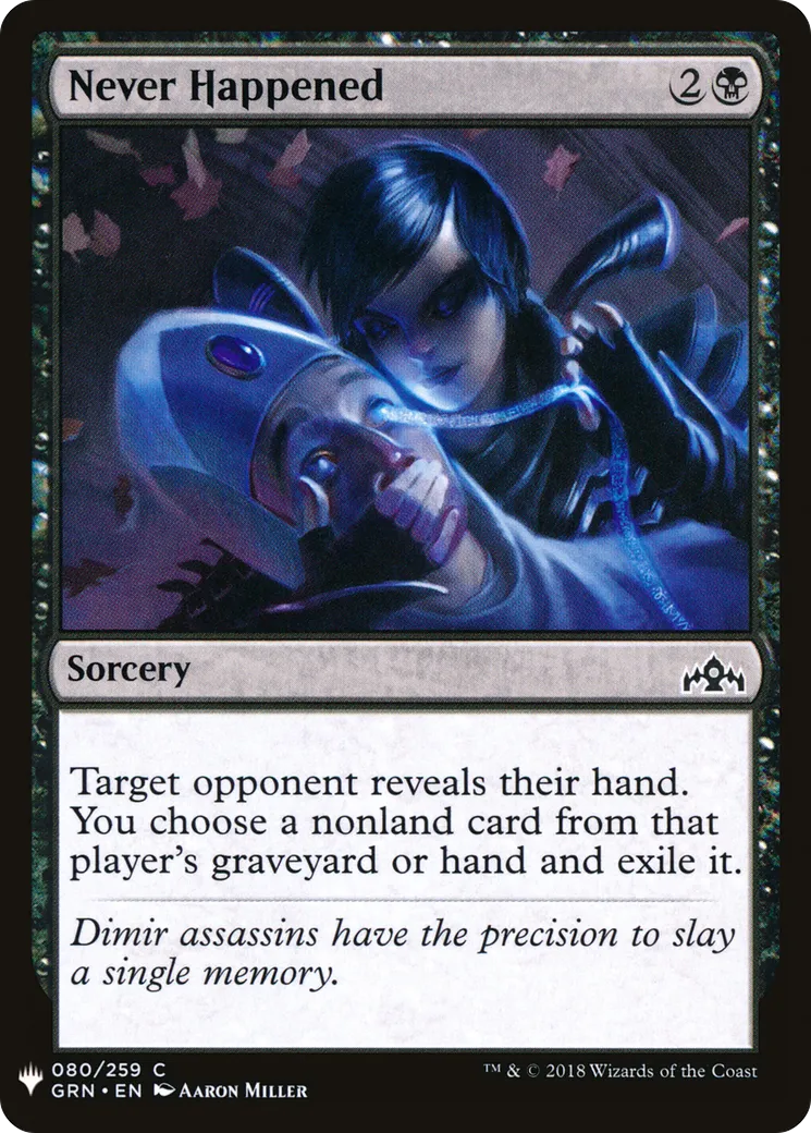 Never Happened from The List - Magic: The Gathering