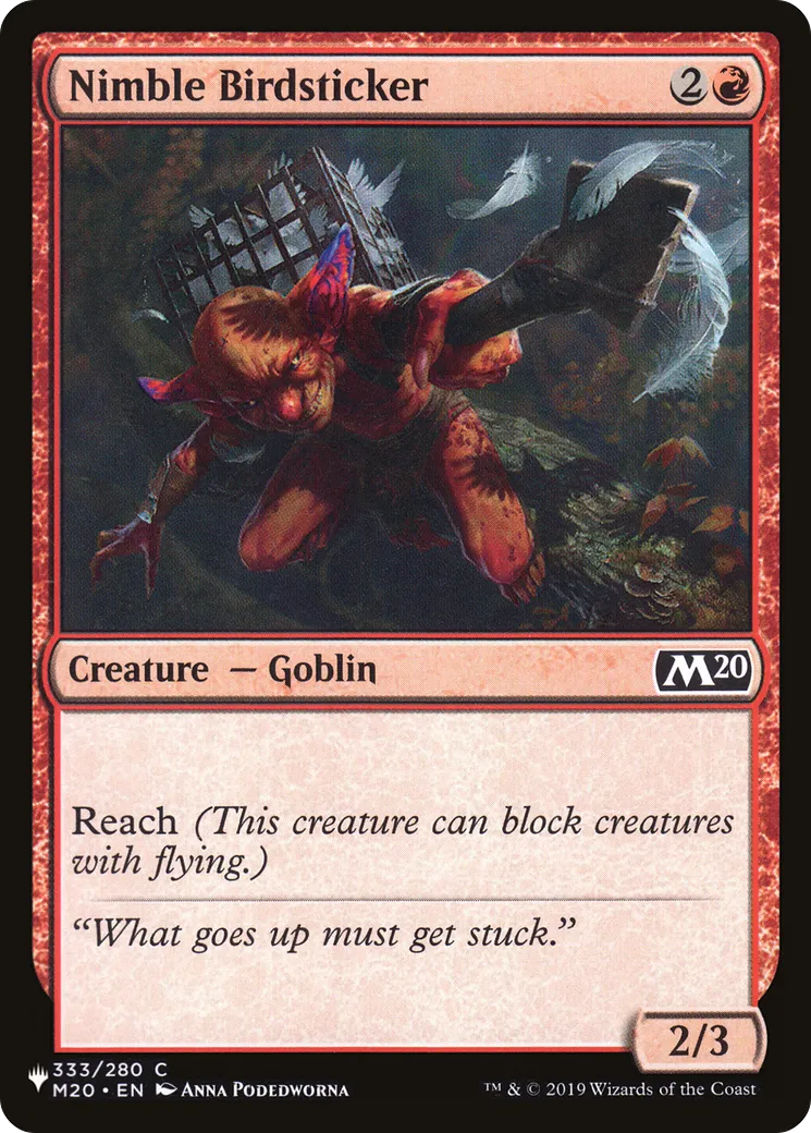 Nimble Birdsticker — The List — Magic: The Gathering