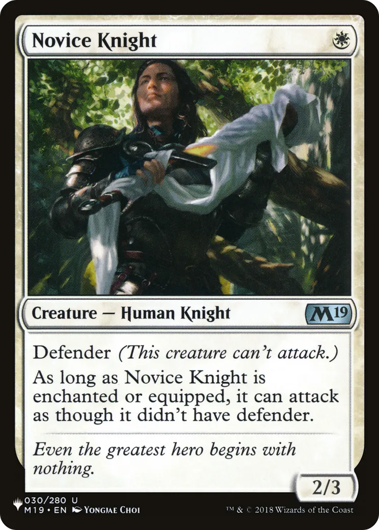Novice Knight — The List — Magic: The Gathering