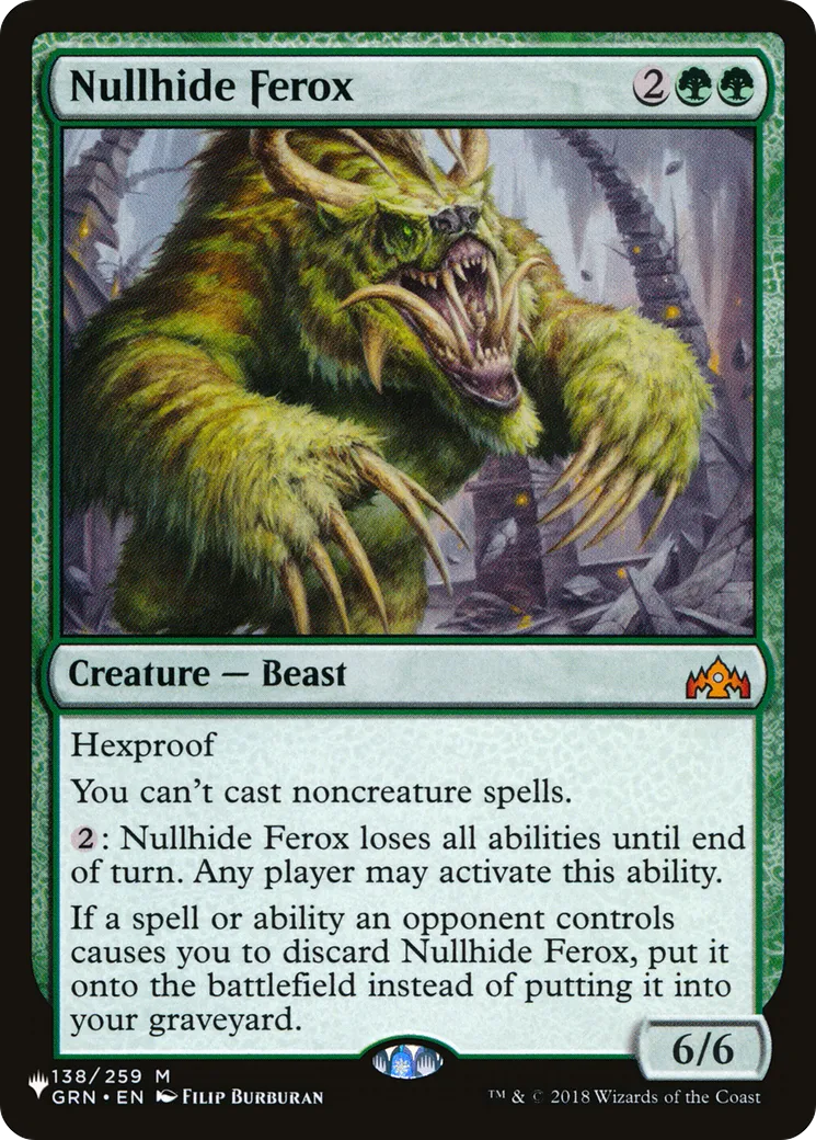 Nullhide Ferox — The List — Magic: The Gathering
