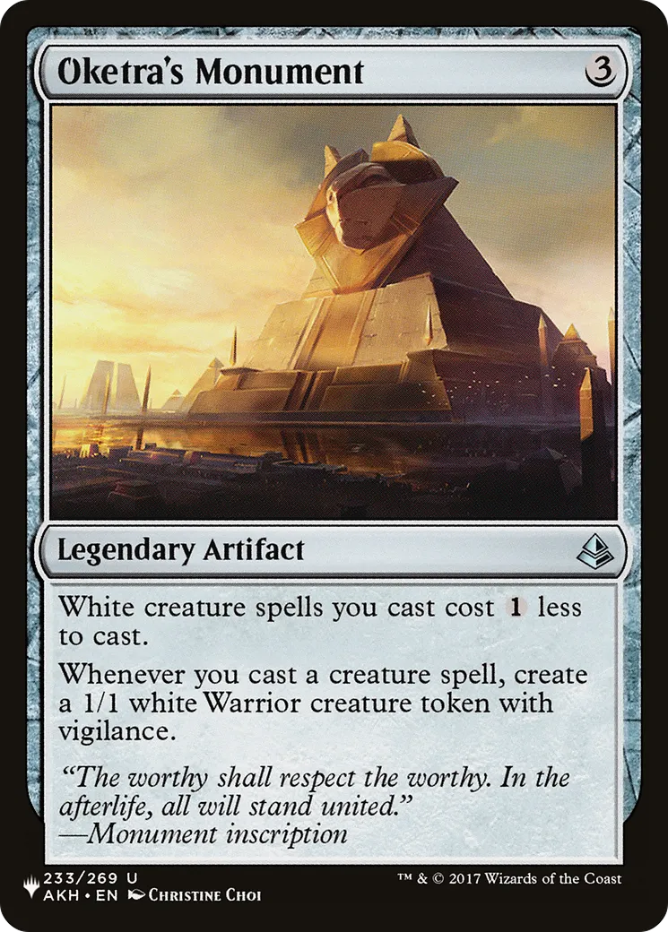 Oketra's Monument — The List — Magic: The Gathering