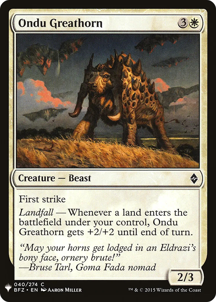 Grandcorne du Ondou — The List — Magic: The Gathering
