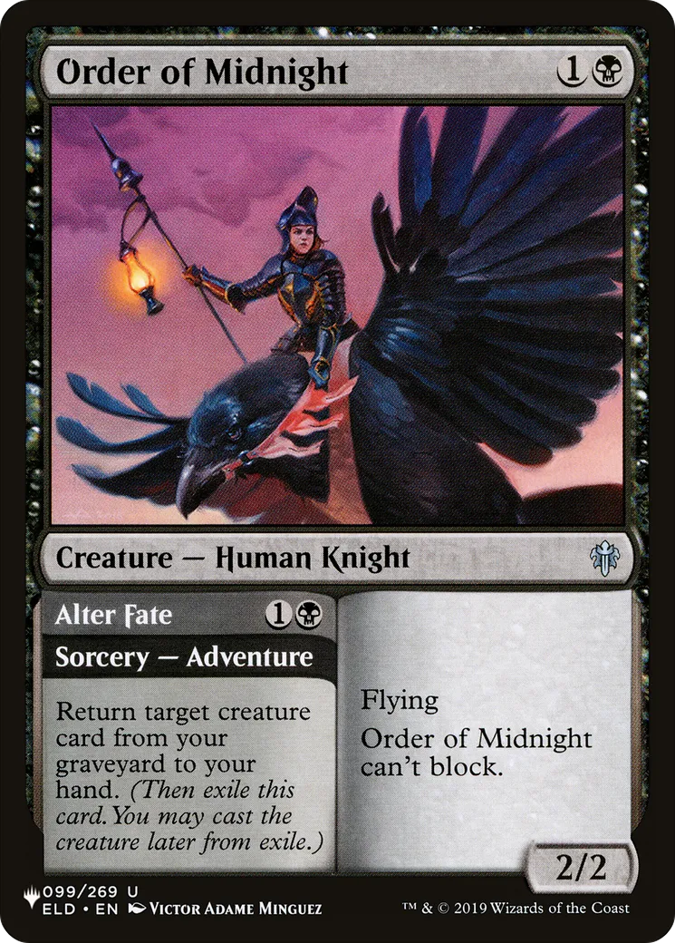 Order of Midnight // Alter Fate — The List — Magic: The Gathering