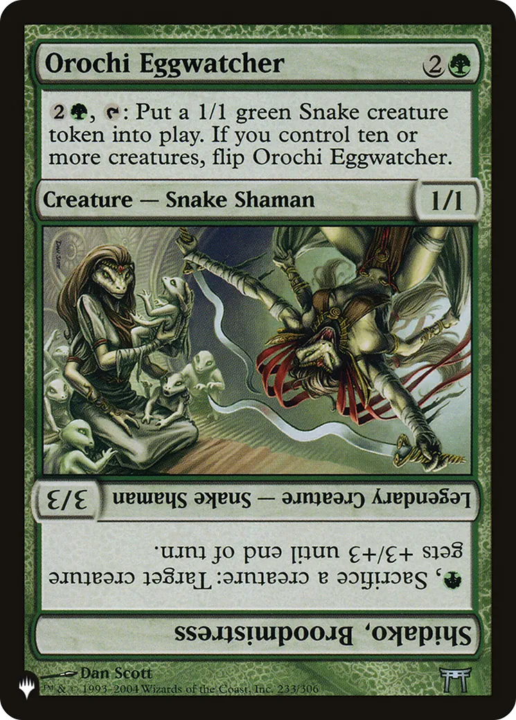 Orochi Eggwatcher // Shidako, Broodmistress — The List — Magic: The Gathering