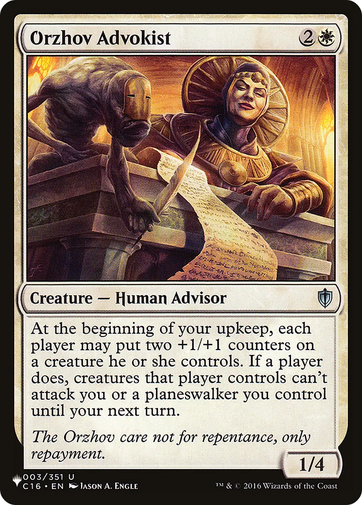 Avoquiste d'Orzhov — The List — Magic: The Gathering