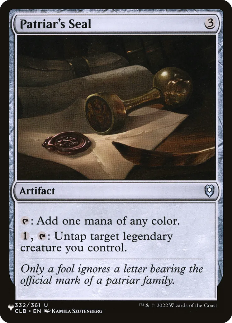 Patriar's Seal — The List — Magic: The Gathering