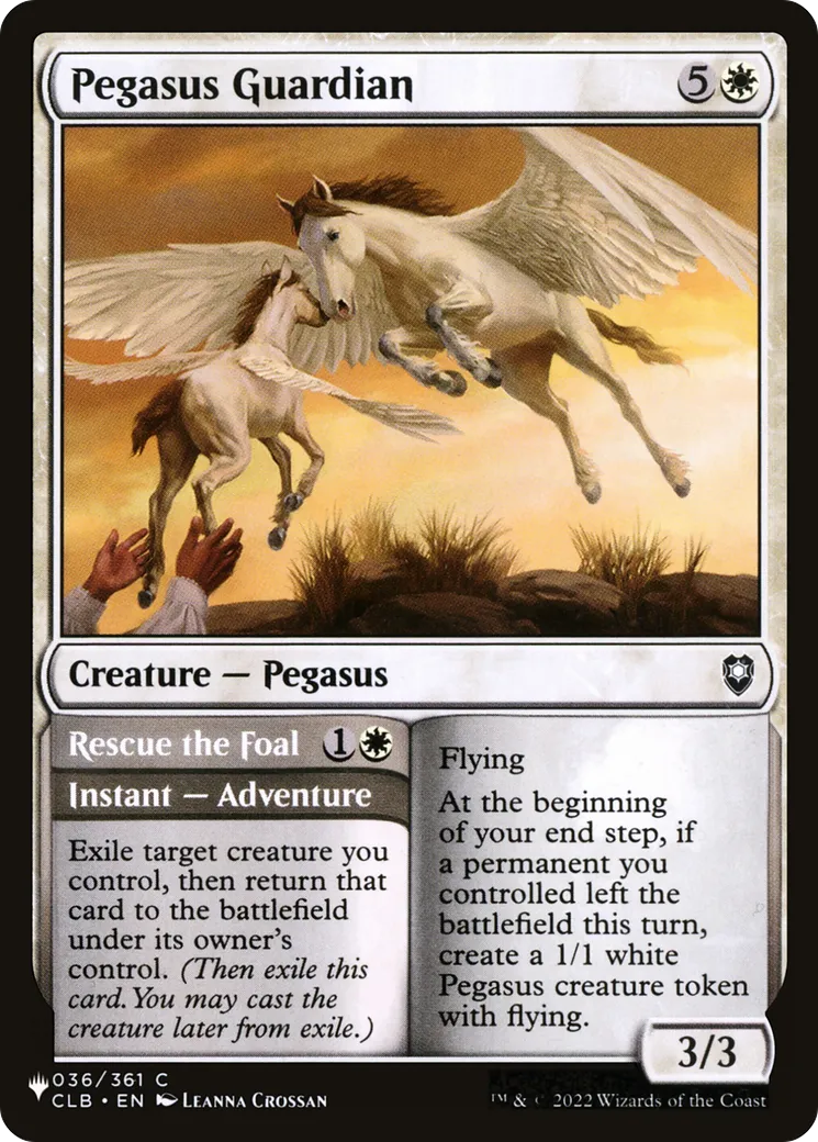 Vigile pégase // Sauver le poulain — The List — Magic: The Gathering