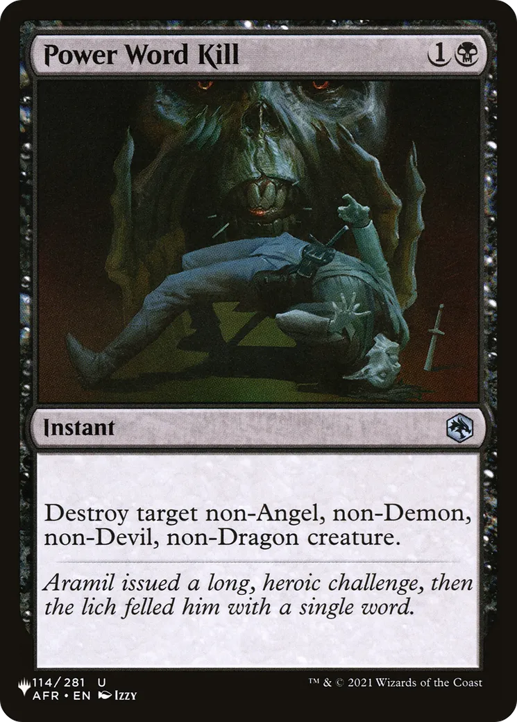 Power Word Kill — The List — Magic: The Gathering