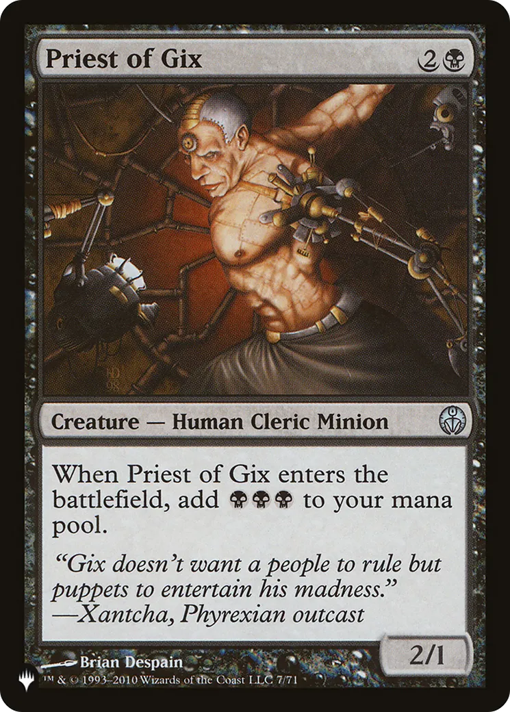 Prêtre de Gix — The List — Magic: The Gathering