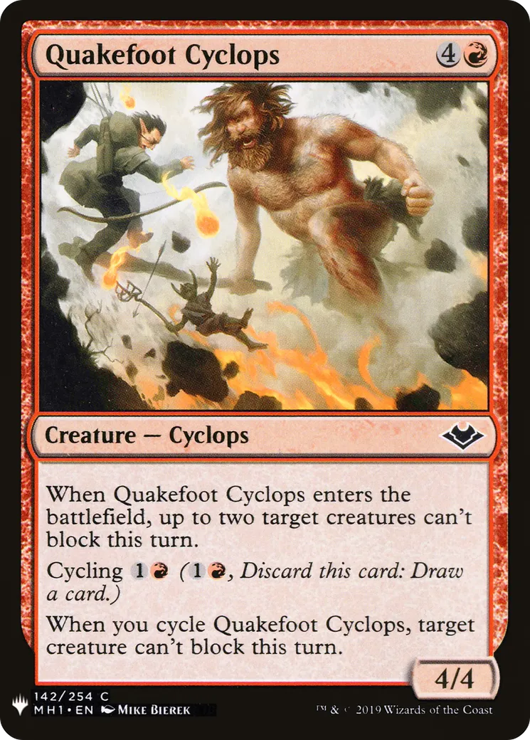 Quakefoot Cyclops — The List — Magic: The Gathering