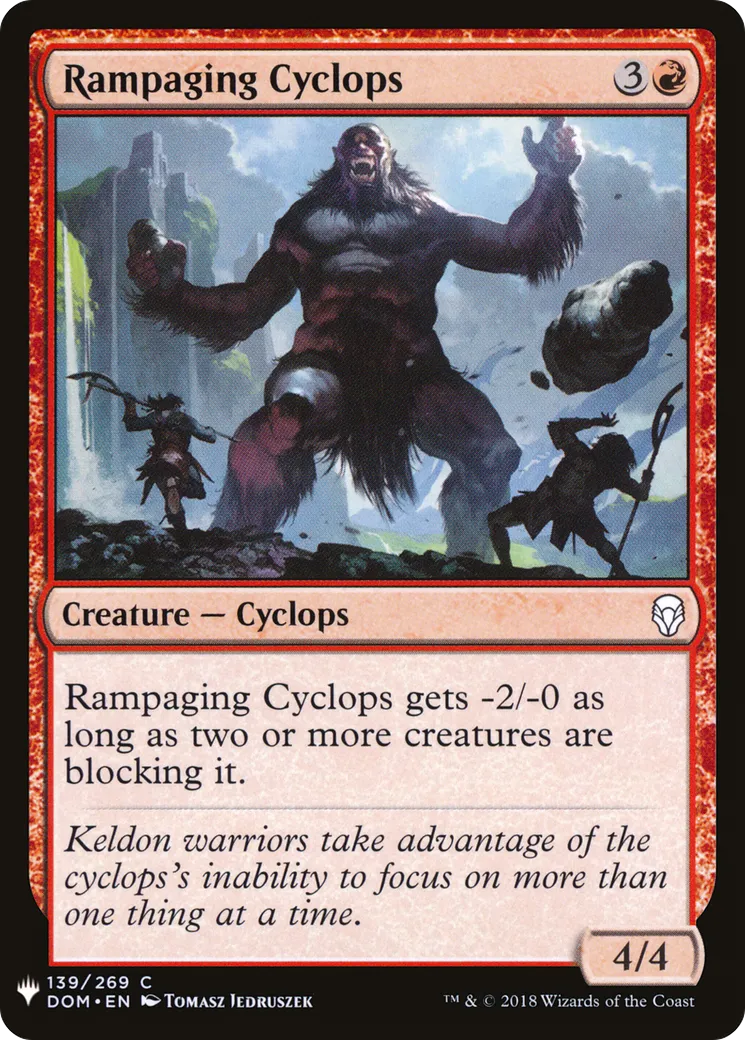 Cyclope déchaîné — The List — Magic: The Gathering