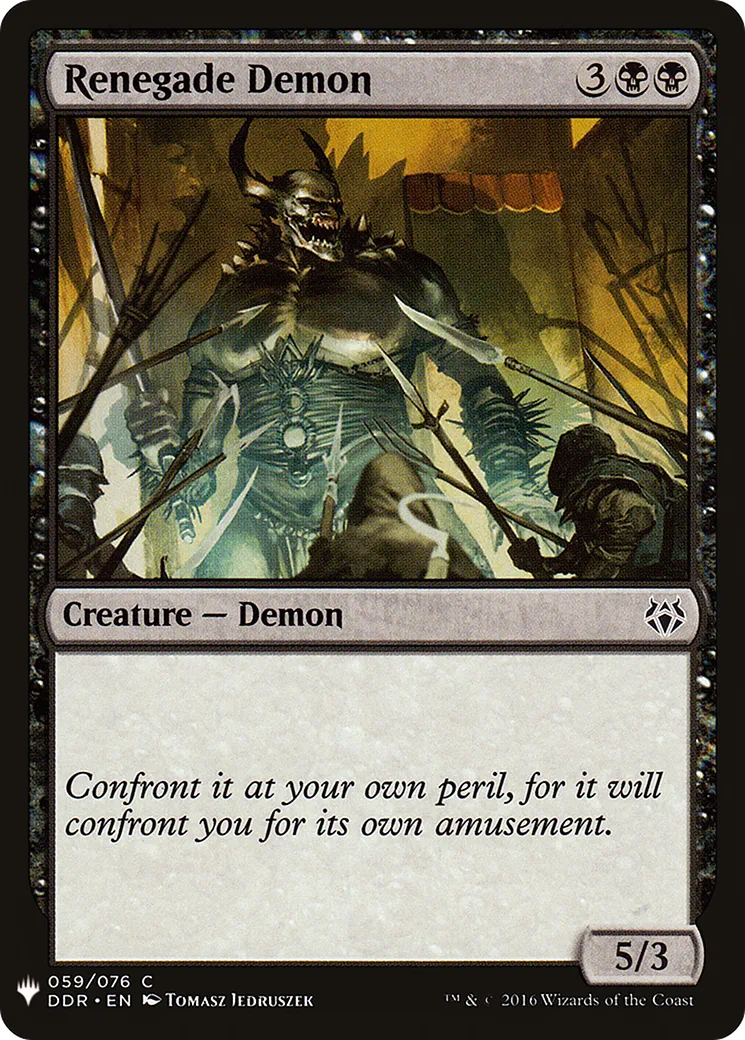Démon renégat — The List — Magic: The Gathering