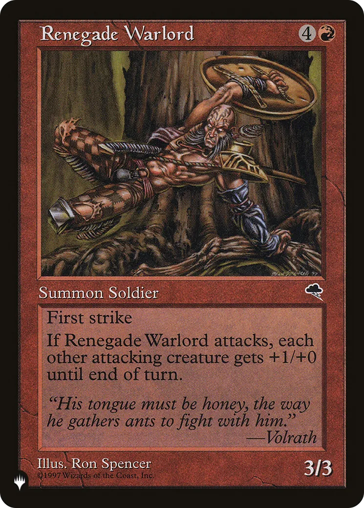 Renegade Warlord — The List — Magic: The Gathering