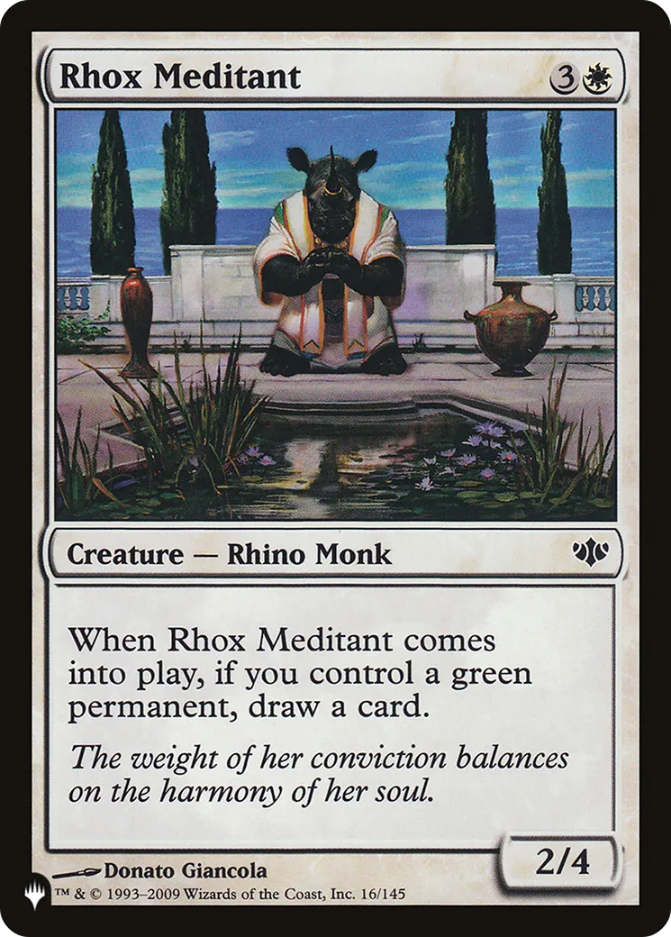 Méditante rhox — The List — Magic: The Gathering