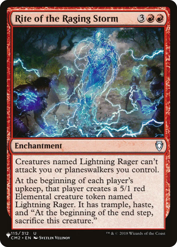 Rite of the Raging Storm — The List — Magic: The Gathering