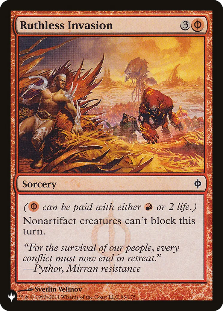 Ruthless Invasion — The List — Magic: The Gathering