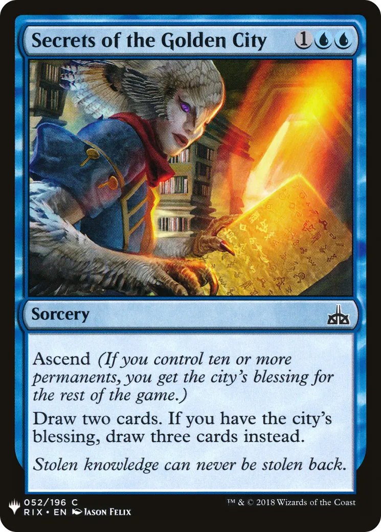 Secrets of the Golden City — The List — Magic: The Gathering