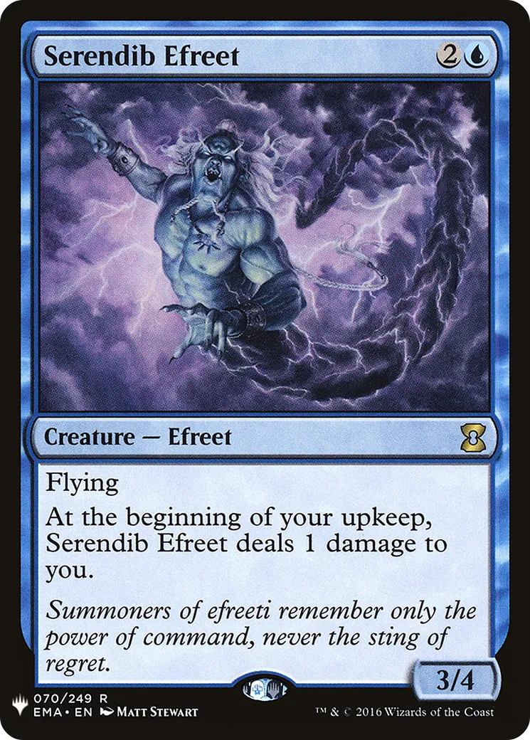Serendib Efreet — The List — Magic: The Gathering