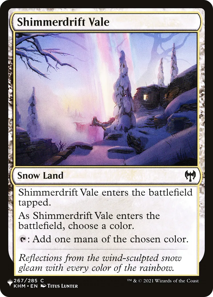 Val de la Congère scintillante — The List — Magic: The Gathering