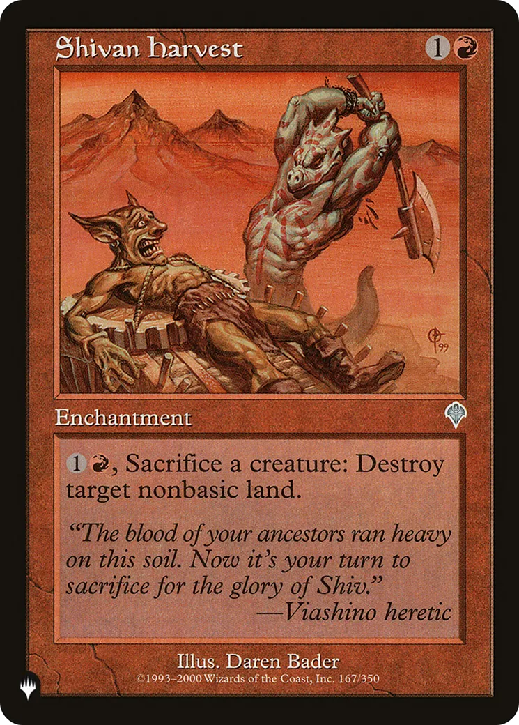 Récolte shivâne — The List — Magic: The Gathering
