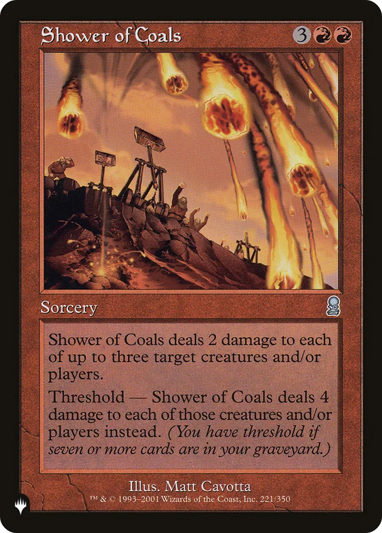 Shower of Coals — The List — Magic: The Gathering