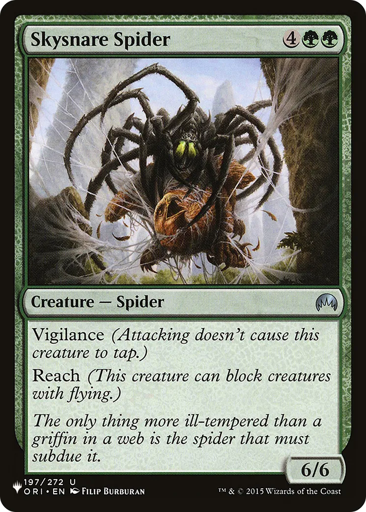 Skysnare Spider — The List — Magic: The Gathering