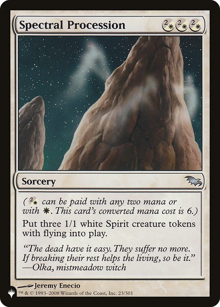 Procession spectrale — The List — Magic: The Gathering