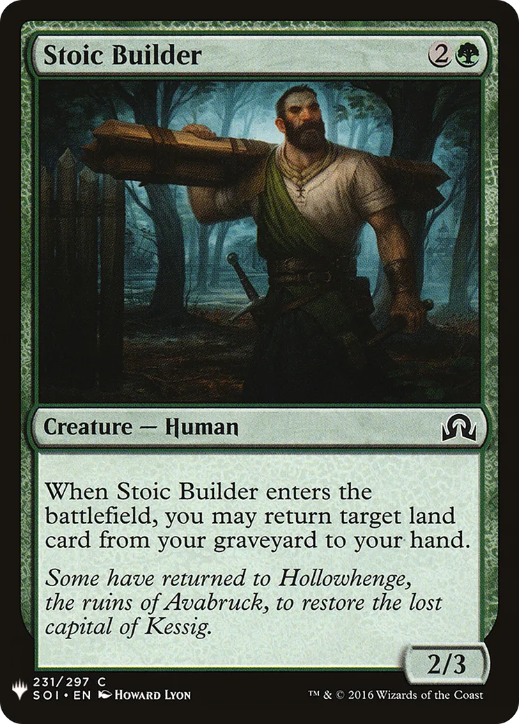 Stoic Builder — The List — Magic: The Gathering