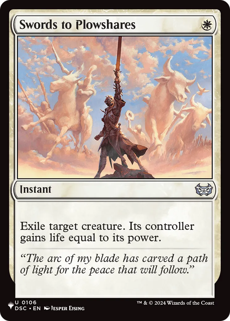 Swords to Plowshares from The List - Magic: The Gathering