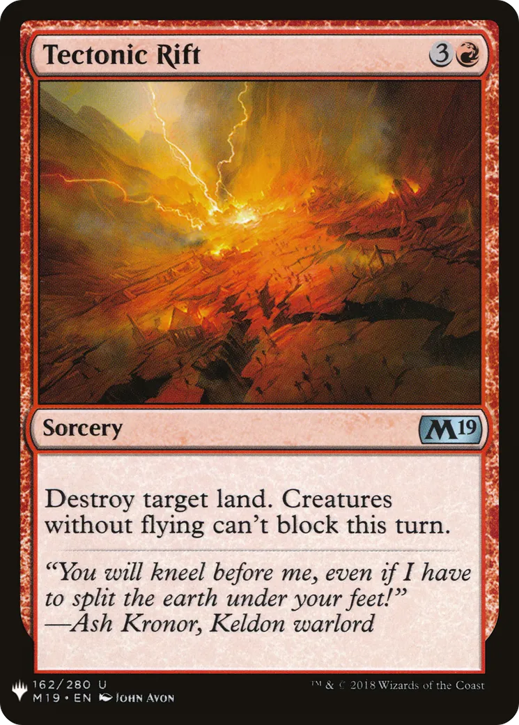 Faille tectonique — The List — Magic: The Gathering