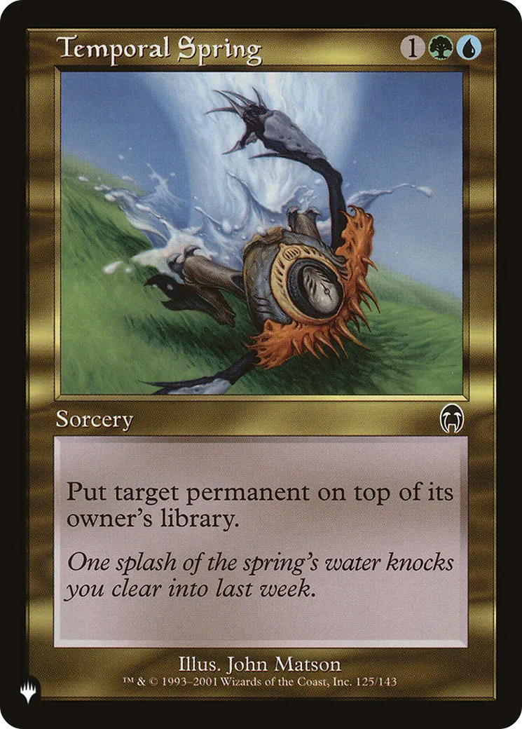 Temporal Spring — The List — Magic: The Gathering
