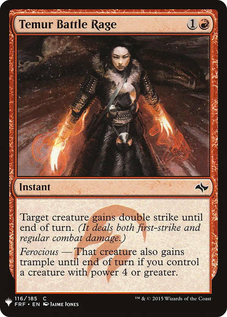 Rage de bataille temurienne — The List — Magic: The Gathering