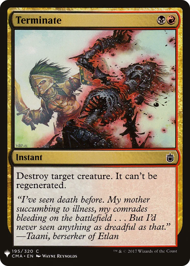 Terminate — The List — Magic: The Gathering