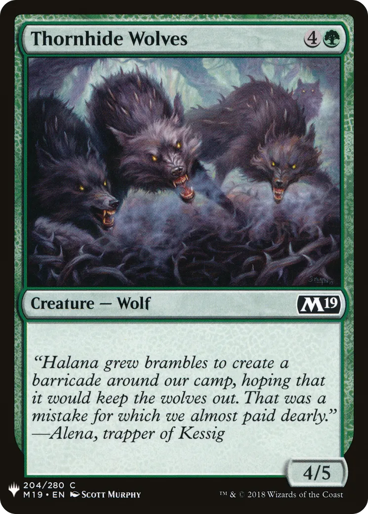 Loups au pelage épineux — The List — Magic: The Gathering