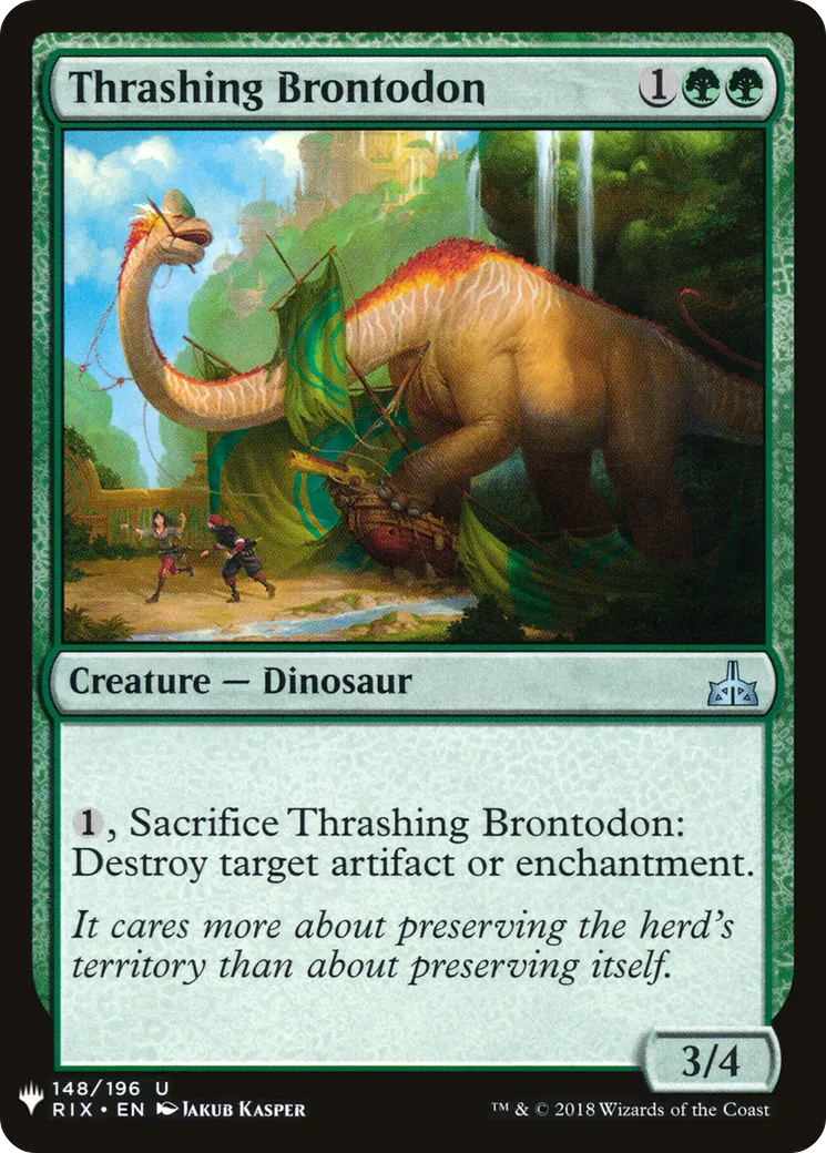 Thrashing Brontodon — The List — Magic: The Gathering