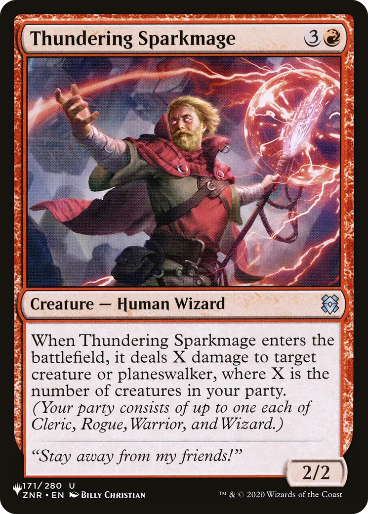 Thundering Sparkmage — The List — Magic: The Gathering
