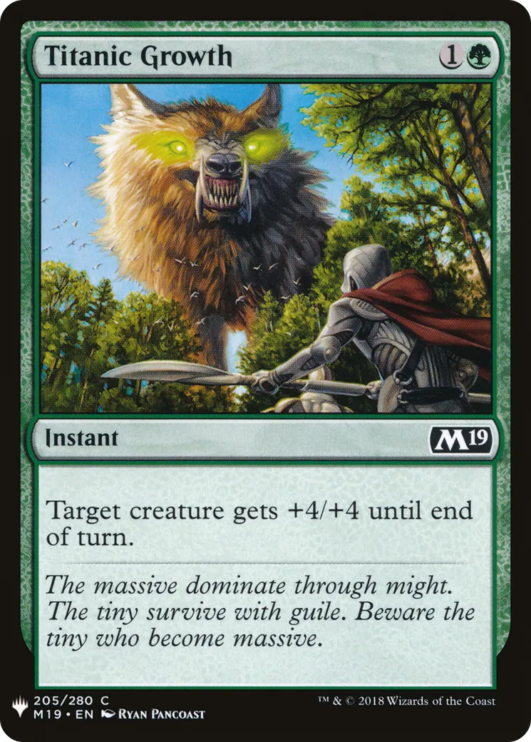 Titanic Growth — The List — Magic: The Gathering