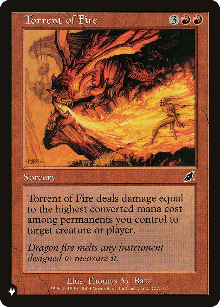 Torrent de feu — The List — Magic: The Gathering